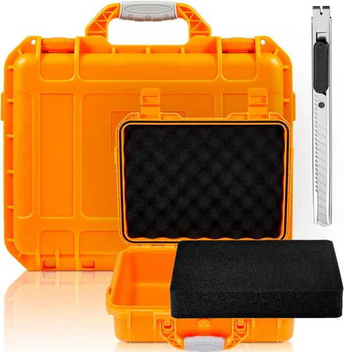 Miniatura 10 de Relaxweex 1 Pieza Estuche Rígido Impermeable de 14.3 x 11.4 x 4.5 Pulgadas con Inserto de Espuma Personalizable DIY Estuche Protector Portátil