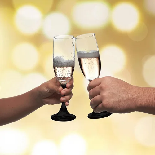 Miniatura 7 de DISCOUNT PROMOS Premiere - Juego de 10 copas de champán de 6.25 onzas, paquete a granel, elegantes vasos para bodas, eventos y regalos