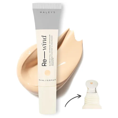 HALEYS Re-wind Corrector iluminador de cobertura completa, corrector de color para ojeras, líneas finas y enrojecimiento, de larga duración, sin
