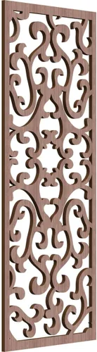 Miniatura 121 de Smithfield Paneles de pared decorativos de madera con calado, 13 3/8 pulgadas de ancho x 34 3/8 pulgadas de alto x 3/8 de alto, roble rojo rojo