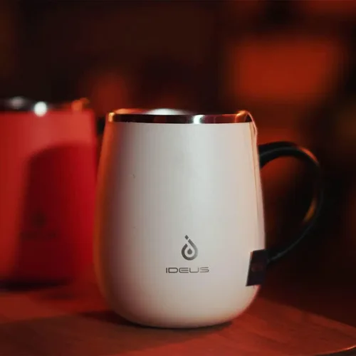 Miniatura 9 de Ideus Taza de café aislada de 16 onzas con asa y tapa, taza de café térmica al vacío de acero inoxidable de doble pared, taza de café de viaje