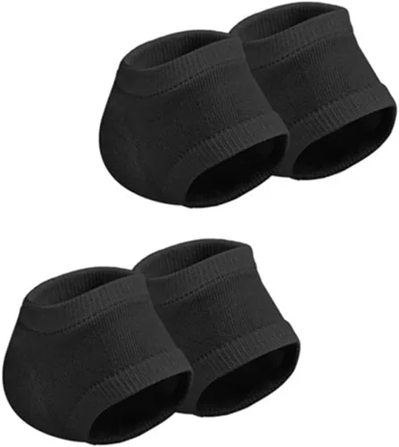 Calcetines hidratantes para el talón, 2 pares de calcetines de talón suaves forrados de gel para pies secos y ásperos agrietados, calcetines de