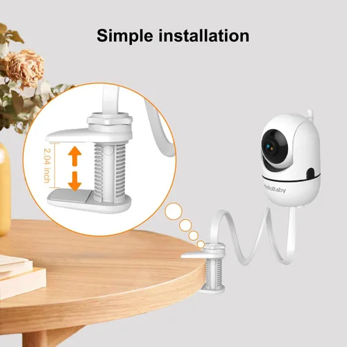 Miniatura 7 de HelloBaby Monitor de bebé con cámara y audio, 6 pulgadas, primera pantalla IPS del mundo, monitor de cámara para bebé, sin WiFi, monitor de bebé