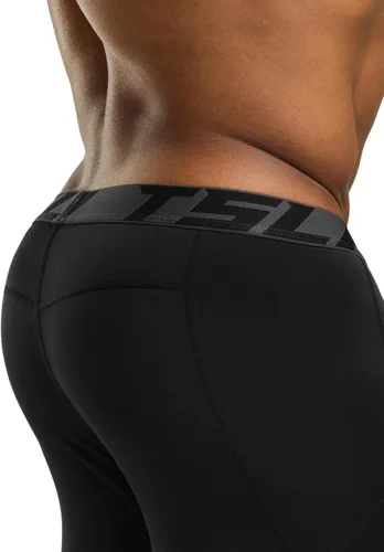 Miniatura 9 de TSLA - Pantalones de compresión térmica para hombres, calzas deportivas para correr, ropa base de invierno