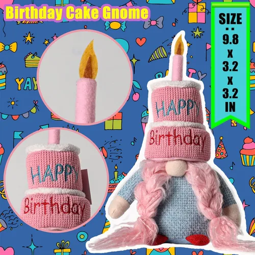 Miniatura 4 de unanscre Decoración de gnomos de cumpleaños de elfo de peluche, 4 muñecas suecas Tomte hechas a mano, lindos gnomos escandinavos para decoración
