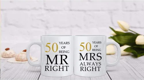 Miniatura 5 de Kwieema 50 aniversario de boda para parejas, 50 aniversario dorado para padres, 50 aniversario de boda, tazas de café, abuelos, parejas, taza