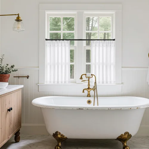 Miniatura 139 de Cortinas de lino natural con pliegues fruncidos de 120 pulgadas de largo para sala de estar, cortinas plisadas con ganchos y lengüeta trasera