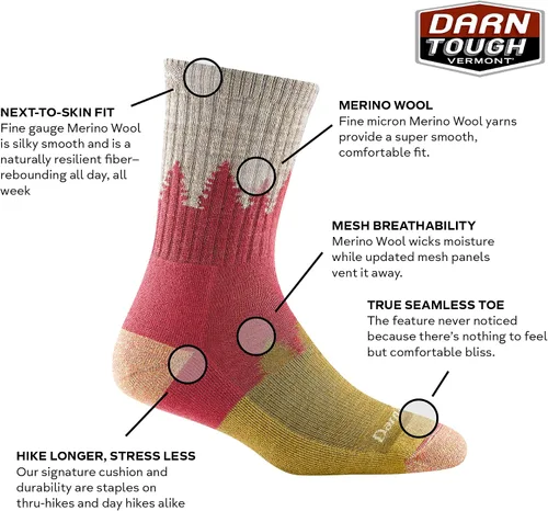 Miniatura 3 de Darn Touh Women's Treeline HikeTrek Sock (Style 1971)