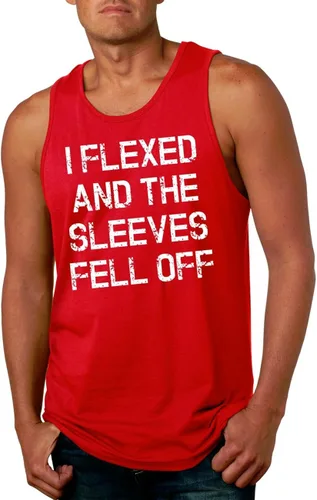 Miniatura 2 de Camiseta sin mangas para hombre con diseño gracioso de I Flexed and The Sleeves Fell Off, camiseta para entrenamiento en el gimnasio