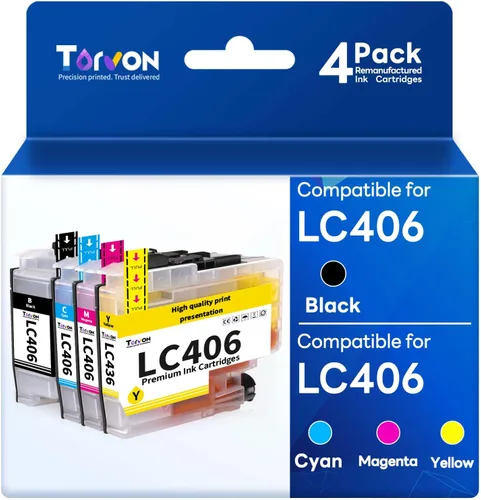 LC406 - Cartucho de tinta de repuesto para Brother LC406 LC406XL LC 406 XL, compatible con Brother MFC-J4335DW MFC-J4535DW MFC-J5855DW MFC-J6555DW