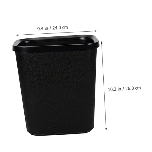 Miniatura 8 de BESTOYARD Cubo de basura abierto, contenedor de flores, cubo de basura negro, cubo de basura para baño, papelera para el hogar, cubo de basura