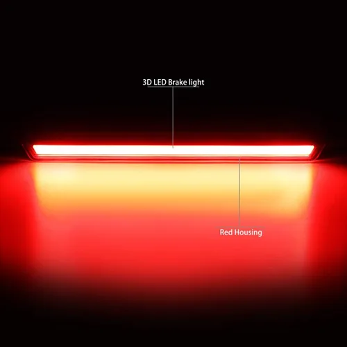 Miniatura 2 de DNA MOTORING 3BL-GMCD15-3D-LED-RD Lente roja 3D LED de montaje alto 3ª tercera luz de freno