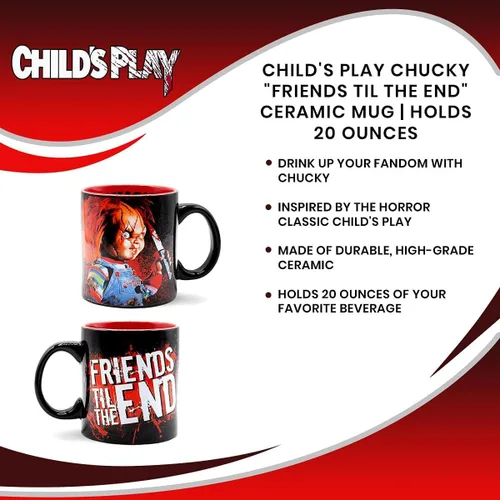 Miniatura 7 de Silver Buffalo Chucky Friends Til The End Scary - Taza de cerámica, 20 onzas