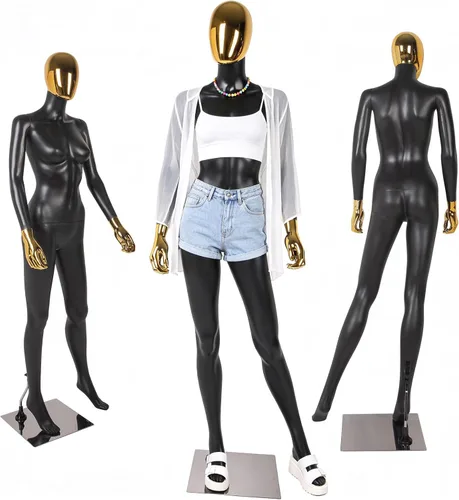 Miniatura 23 de Maniquí de cuerpo completo masculino – Soporte de maniquí con base de metal Pantalla de forma de vestido desmontable, modelo de vestido ajustable