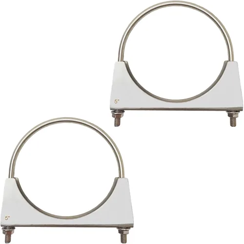 Miniatura 21 de Abrazadera de escape de acero inoxidable 304 con pernos en U de 1.25 pulgadas, abrazaderas de tubo de 1.25 pulgadas de ancho, abrazadera de escape