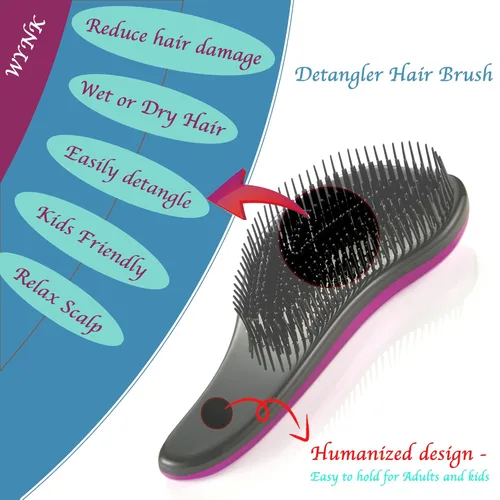 Miniatura 4 de WYNK Cepillo Desenredante para Adultos y Niños, Peine Desenredante Herramientas y Aparatos de Peinado para Cabello