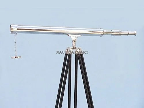 Miniatura 2 de Nauticalmart Telescopio maestro de puerto cromado de pie de 60 pulgadas Regalo coleccionable, perfecto para regalos de Navidad y vacaciones