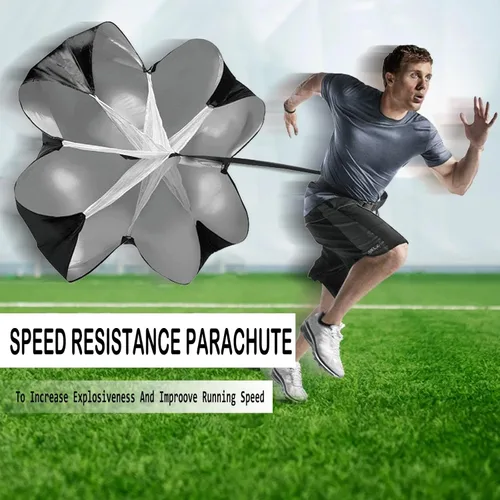 Miniatura 6 de Vztipki Speed & Agility Training Equipment-20ft Agility Ladder, 6 Poles, 12 Soccer Cones, Resistance Parachute, Jump Rope, Soccer Football