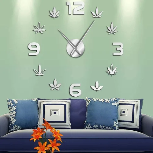 Miniatura 4 de Relojes de pared grandes y simples para bricolaje, silenciosos, sin marco, arte de pared artístico para decoración del hogar (negro, 27 pulgadas)