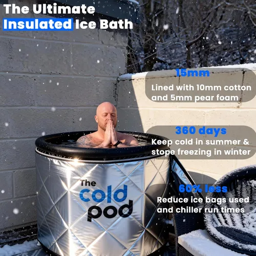 Miniatura 6 de Tina de Baño de Hielo para Atletas con Cubierta: Tina de Sumersión en Frío de 85 Galones para Recuperación, Piscina de Sumersión en Hielo Portátil