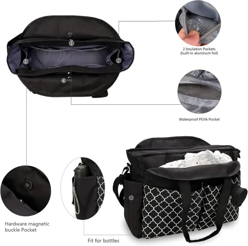 Miniatura 2 de Bolsa de pañales grande para bebé cambiador para mamá con cambiador