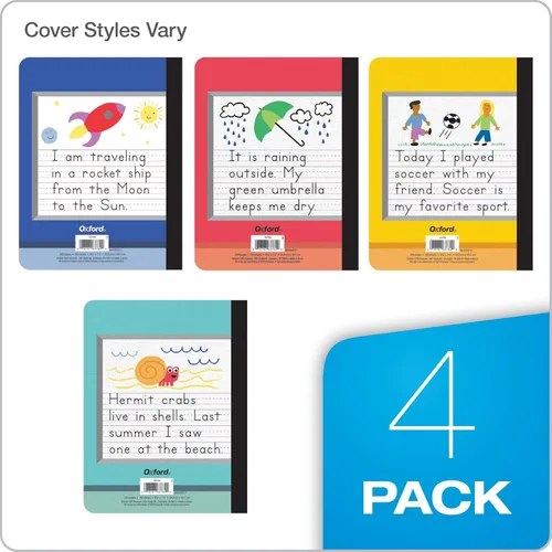 Miniatura 7 de Cuadernos de composición primaria Oxford, diario de escritura y dibujo para niños, Pre-K, grados K-2, 100 hojas/200 páginas, 9 3/4 x 7 1/2, (63784)
