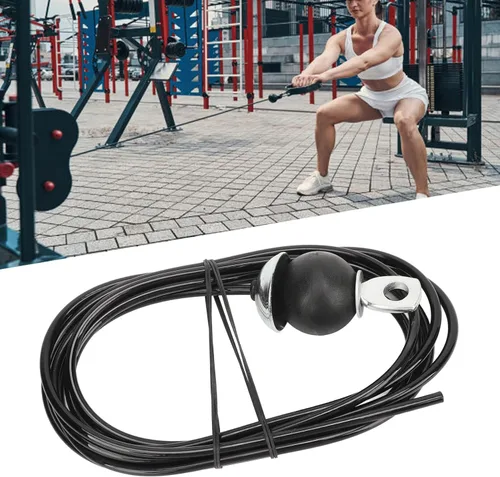 Miniatura 7 de Cable de polea de 0.197 in de grosor, cable de rodamiento de carga de 220.5 libras, cable de repuesto para gimnasio para equipos de ejercicio