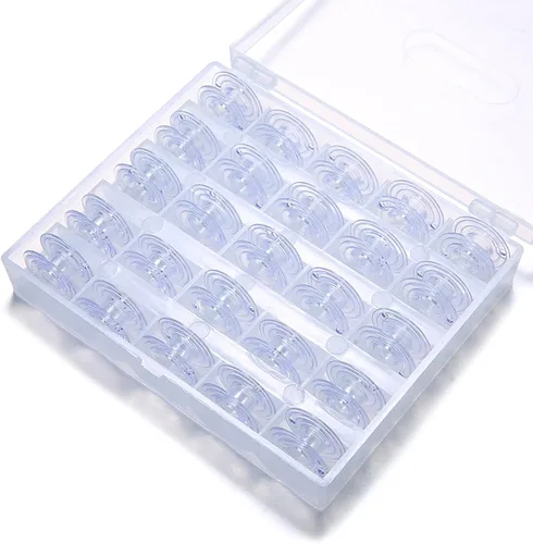 Miniatura 2 de YEQIN Paquete de 25 con caja transparente Bobbin 136492-001 (SA155) - para Baby Lock, Brother, Bernina, Riccar