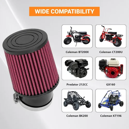 Miniatura 3 de Kit de filtro de aire de entrada para karts y mini motos de 6.5 HP para Honda Clone GX160 GX200 Go Kart 68120 69730 60363 Predator 212cc Coleman