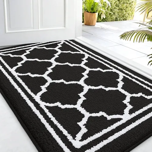 Miniatura 55 de Buganda Alfombra para Puerta Interior, Felpudo Resistente a la Suciedad y Absorbente, Antideslizante, Alfombras de Perfil Bajo para Entrada Marrón