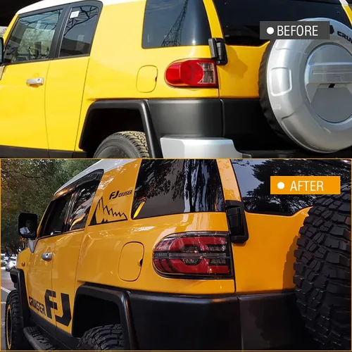 Miniatura 4 de TT-ABC Ultimate Mods - Luces traseras para Toyota FJ cruiser 2006-2020, luces traseras LED, lámpara modificada (transparente)