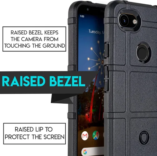 Miniatura 3 de Funda de goma resistente para OnePlus Seven Pro+Temper Glass grueso sólido resistente funda protectora para OnePlus 7 Pro (negro)