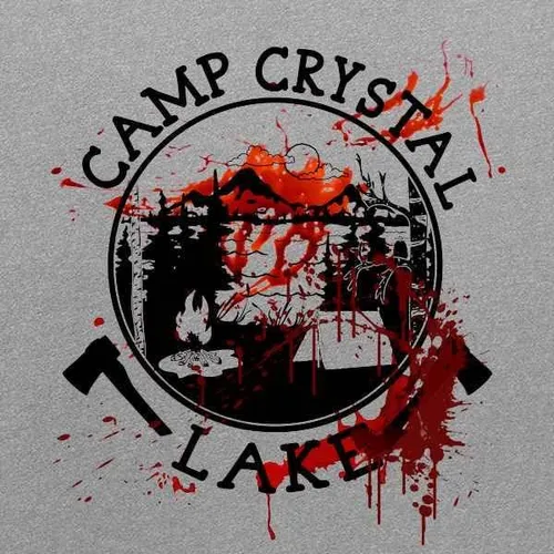 Miniatura 2 de Pop Threads Camp Crystal Lake Counselor Staff Bloody Horror Graphic Camiseta para hombre