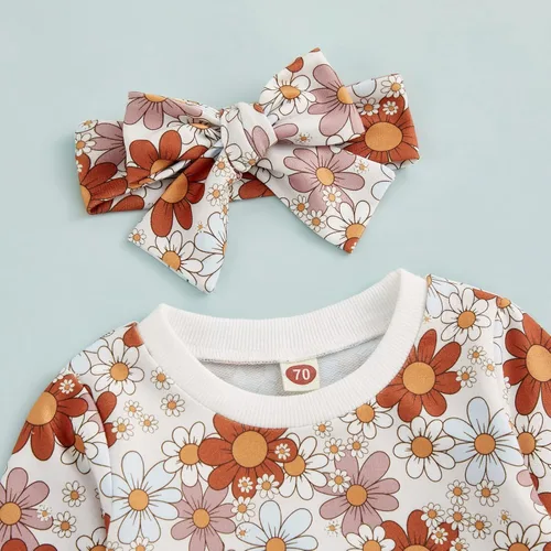 Miniatura 2 de Engofs Conjunto de ropa de 3 piezas para bebé recién nacida para otoño e invierno