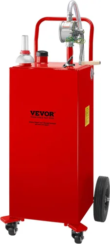 Miniatura 10 de VEVOR Tanque de transferencia de 20 galones, tanque diésel con bomba de transferencia manual, tanque de almacenamiento diésel con 2 ruedas