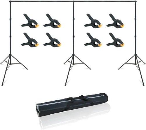 LINCO Soporte de fondo para fiestas, 9 x 20 pies, kit de fondo de estudio de video resistente 4166 para bodas, fiestas, sesión de fotos
