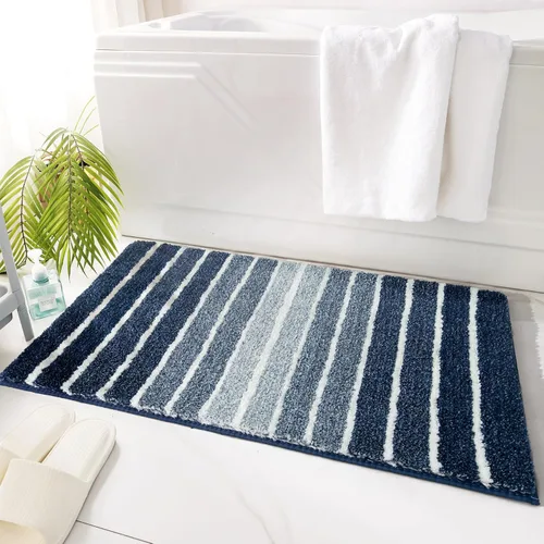 Miniatura 8 de Alfombra de baño antideslizante, extra suave y absorbente, lavable a máquina, tapetes de baño para suelo de baño, bañera y ducha, 18 x 24 pulgadas