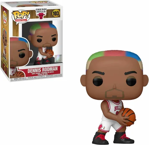 Miniatura 3 de Dennis Rodman Pop #103 Figura de vinilo de baloncesto (incluye funda protectora de plástico compatible con Ecotek Pop Box)