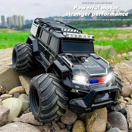Miniatura 4 de Coche de control remoto anfibio impermeable, Monster RC Cars 4WD todo terreno, vehículos de acrobacias, juguetes con luces LED de 2.4 GHz para niños