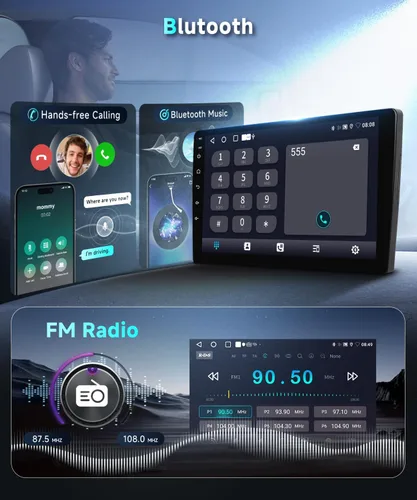 Miniatura 7 de Radio de coche Android 15 para Honda CRV 2002-2006 estéreo de coche con Carplay inalámbrico Android Auto podofo 9 pulgadas 1080P 2.5D pantalla