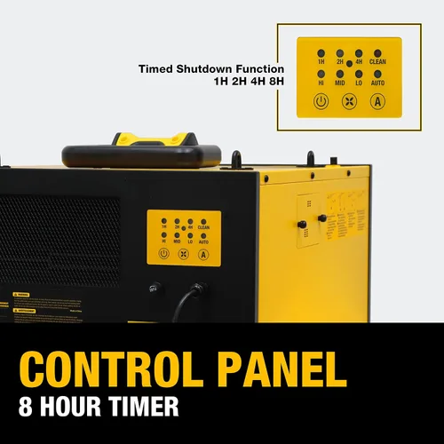 Miniatura 6 de DeWALT DWXAF101 Sistema de filtración de aire, colectores de polvo colgantes de techo de 3 velocidades para carpintería, sistemas de recolección