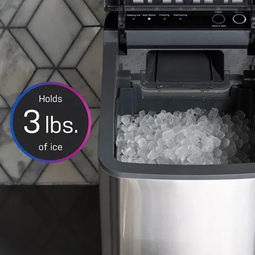 Miniatura 9 de GE Profile Opal 1.0 - Máquina de hielo en pepitas Máquina de hielo de guijarros de encimera Máquina de hielo portátil que hace hasta 34 libras
