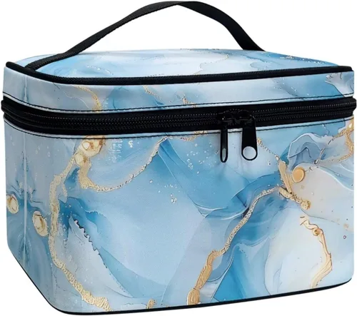 Miniatura 31 de JoyLamoria Bolsa de Maquillaje Portátil Bolsa de Cosméticos de Viaje Bolsa de Maquillaje con Gran Capacidad Bolsa con Cremallera, Aztec Southwestern