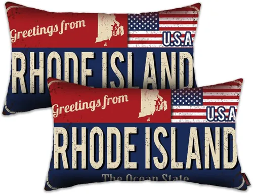 Miniatura 34 de Juego de 2 fundas de almohada de Florida de 12 x 20 pulgadas, decoración de recuerdo de Florida, funda de almohada lumbar con diseño de bandera