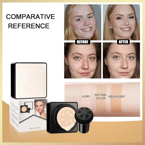 Miniatura 5 de Air Cushion CC Cream – Base de maquillaje de larga duración para maquillaje facial, corrector autoajustable de cobertura completa hidratante para un