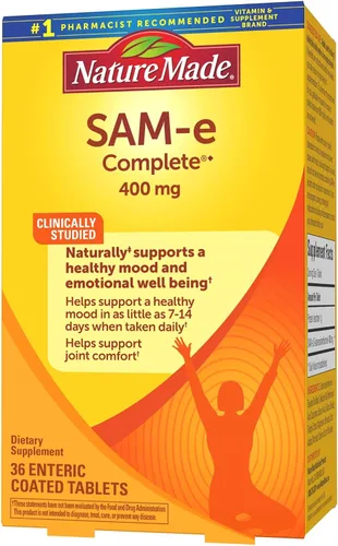 Miniatura 8 de SAM-e - Tabletas completas de 400 mg, tamaño de valor de 36 unidades, apoya un estado de ánimo saludable y comodidad articular