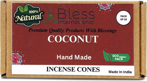 Miniatura 32 de Bless International Conos de incienso 100% naturales de lavanda hechos a mano, sumergidos a mano, libres de químicos orgánicos para purificación