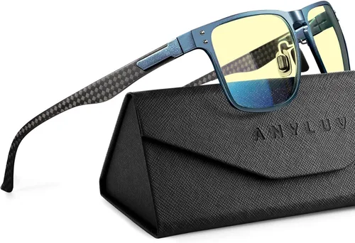 Miniatura 31 de ANYLUV Blue Light Glasses Men, Carbon Fiber Working Blue Light Blocking Glasses Relieve Eyestrain for Men Women