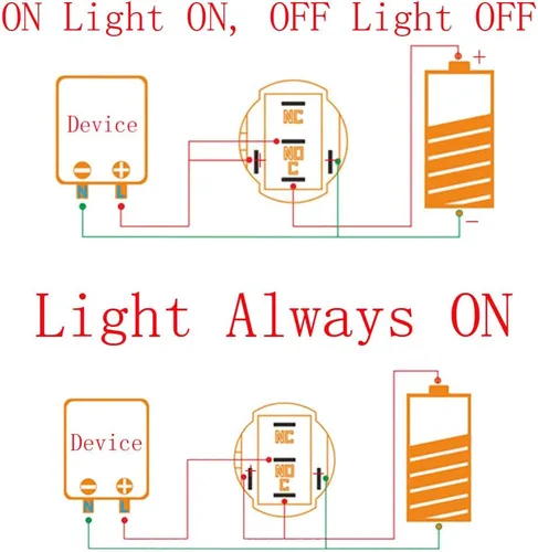 Miniatura 7 de Conexión a corriente con interruptor a botón con luz LED E Support™ de metal con forma ojo de ángel para autos de 16 mm 12V 3A, Verde