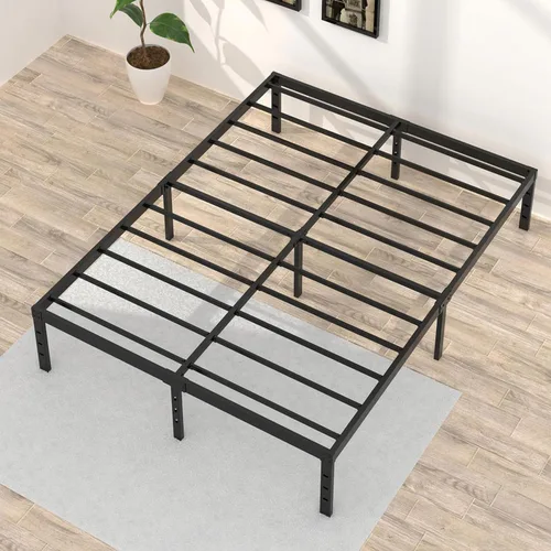 Miniatura 4 de Upcanso Marcos de cama tamaño California King de 18 pulgadas sin necesidad de somier, marco de cama con plataforma tamaño California King con alto